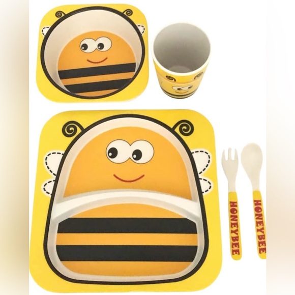 3/$20 Bamboo Ware Kids Dinnerwear Bumblebee Design, Eco-Friendly,Dishwasher safe - Picture 1 of 14